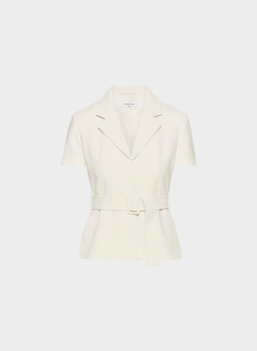 brynn jacket - sway crepe vintage white