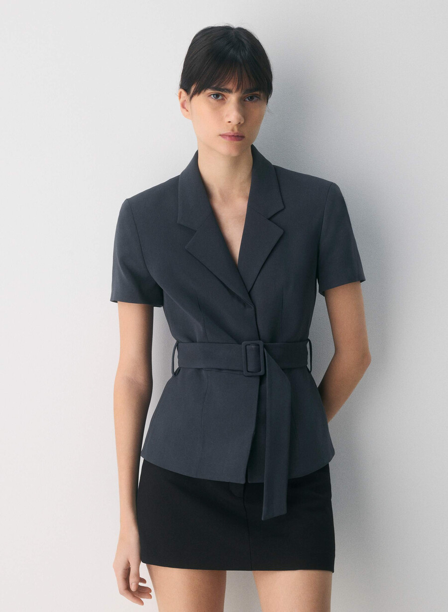 brynn jacket - sway crepe dark night navy