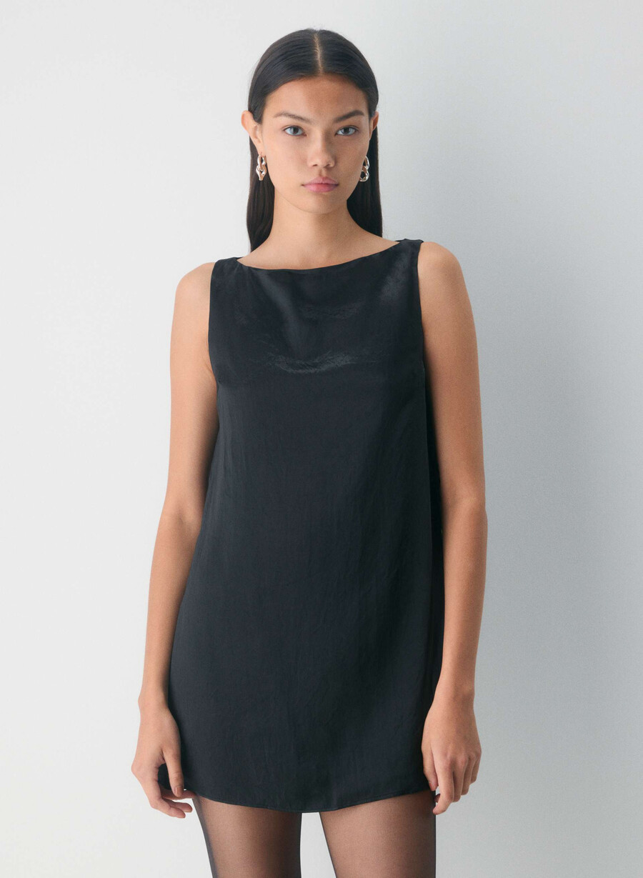 era satin dress cordovan