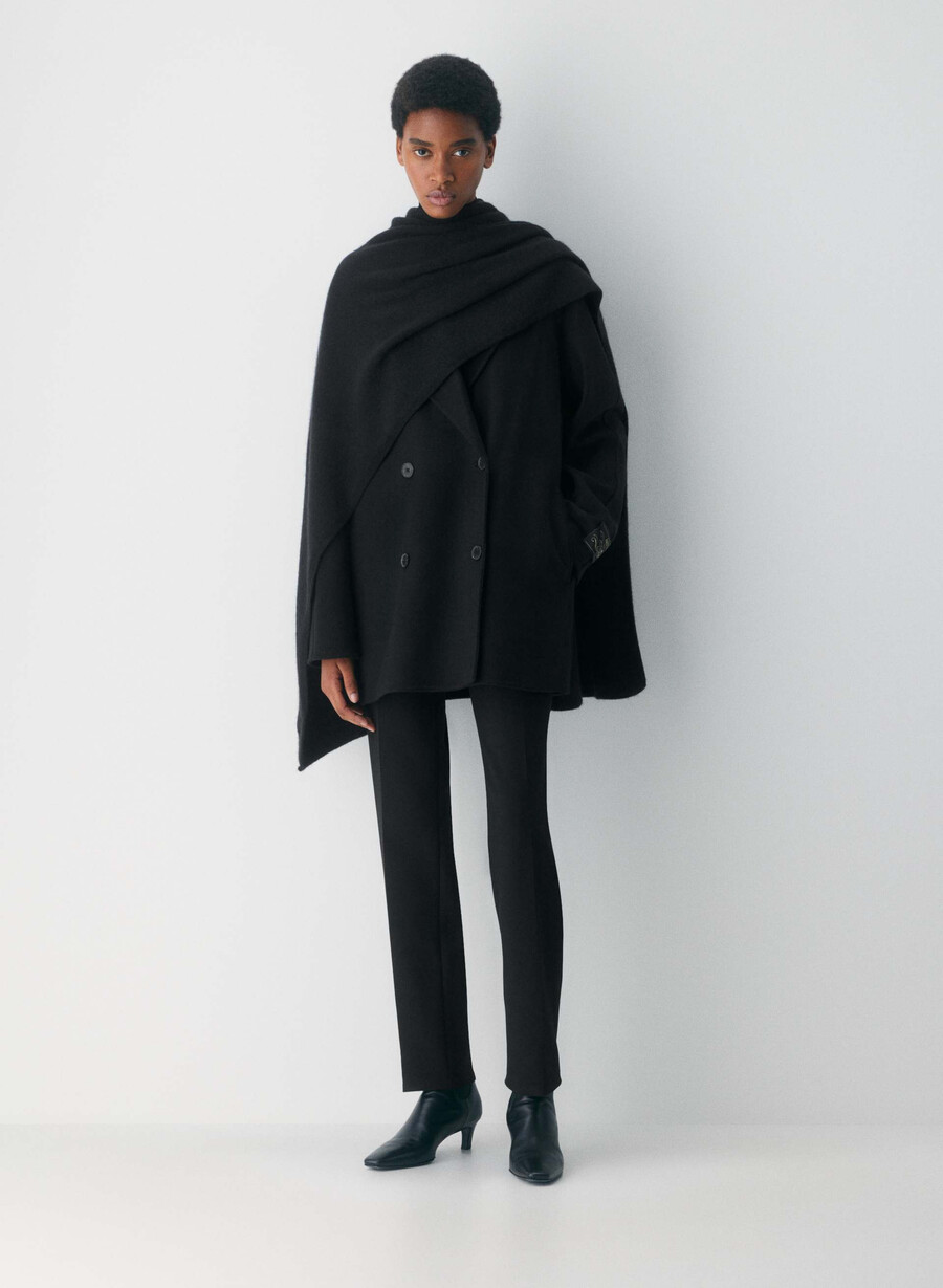 the mezzanine double-faced coat - luxe rewool black