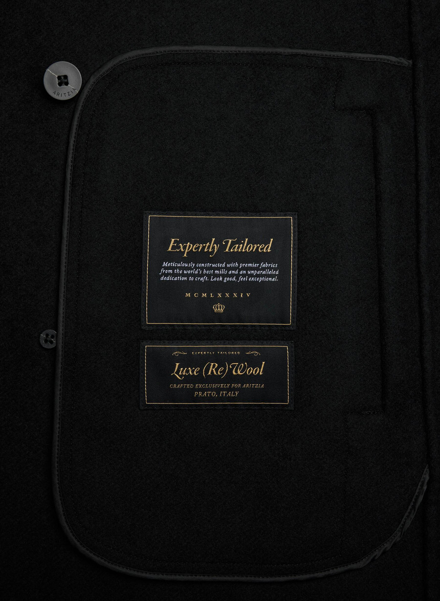 the mezzanine double-faced coat - luxe rewool black