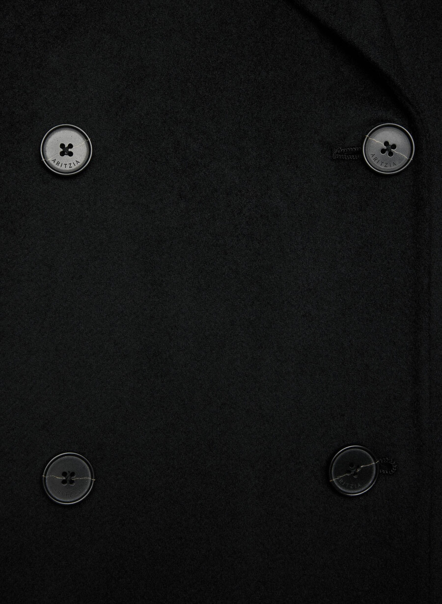 the mezzanine double-faced coat - luxe rewool black