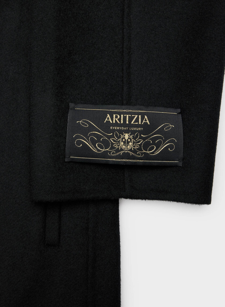 the mezzanine double-faced coat - luxe rewool black