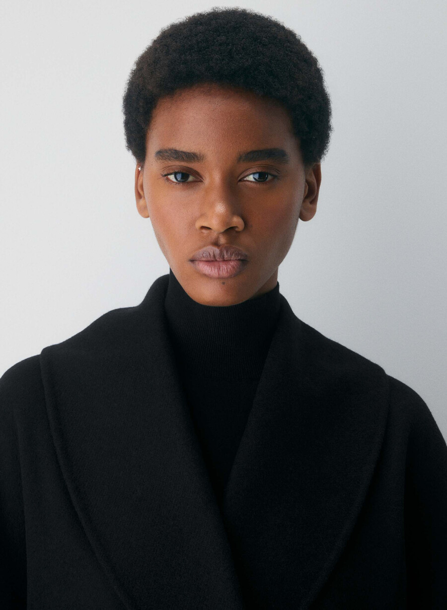 the mezzanine double-faced coat - luxe rewool black
