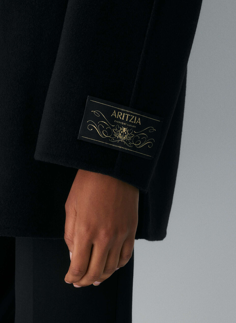 the mezzanine double-faced coat - luxe rewool black