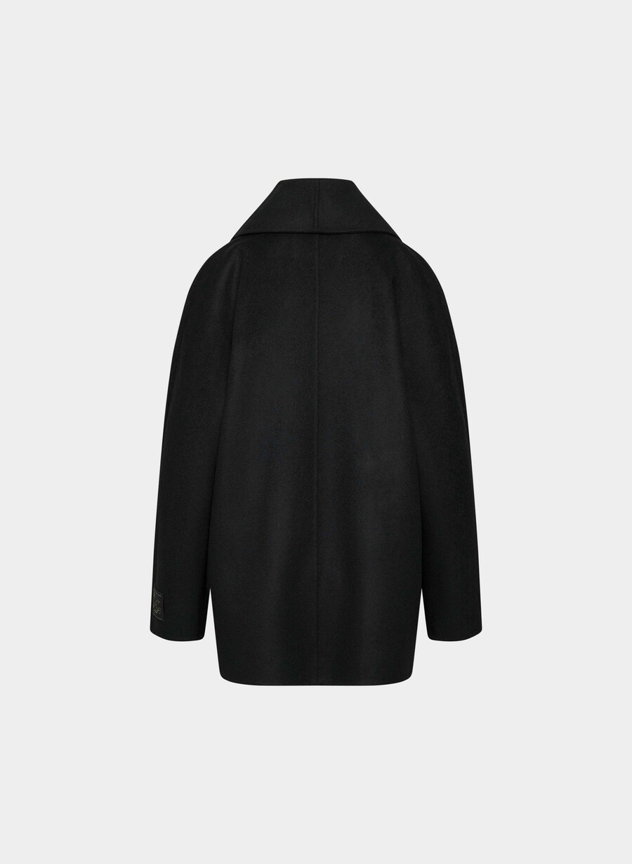 the mezzanine double-faced coat - luxe rewool black