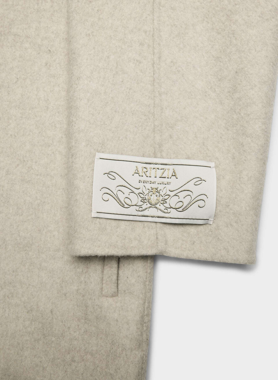 the mezzanine double-faced coat - luxe rewool heather matte pearl