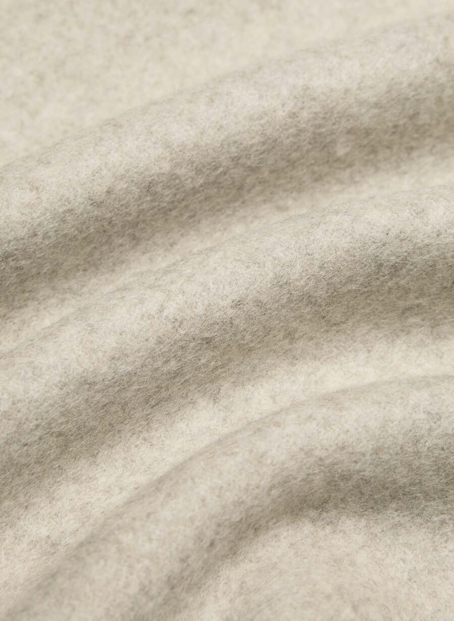 the mezzanine double-faced coat - luxe rewool heather matte pearl