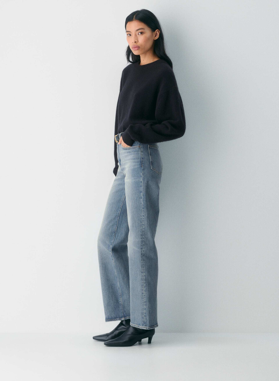denim forum remy hi-rise wide jean vintage medium blue