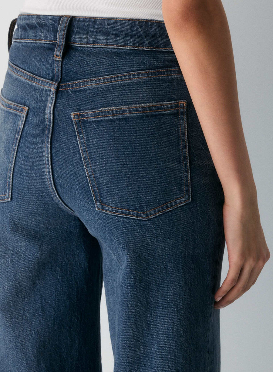 denim forum remy hi-rise wide jean vintage dark blue