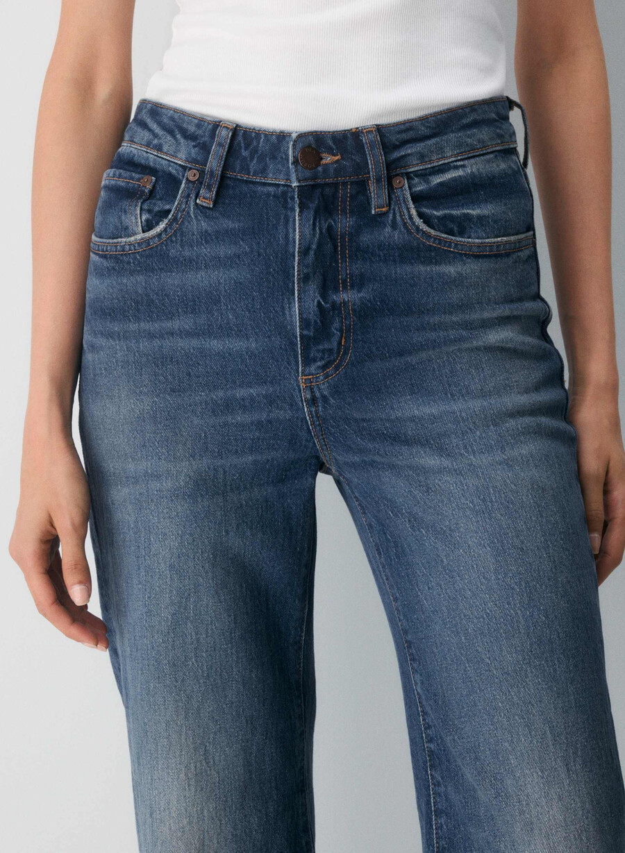 denim forum remy hi-rise wide jean vintage dark blue