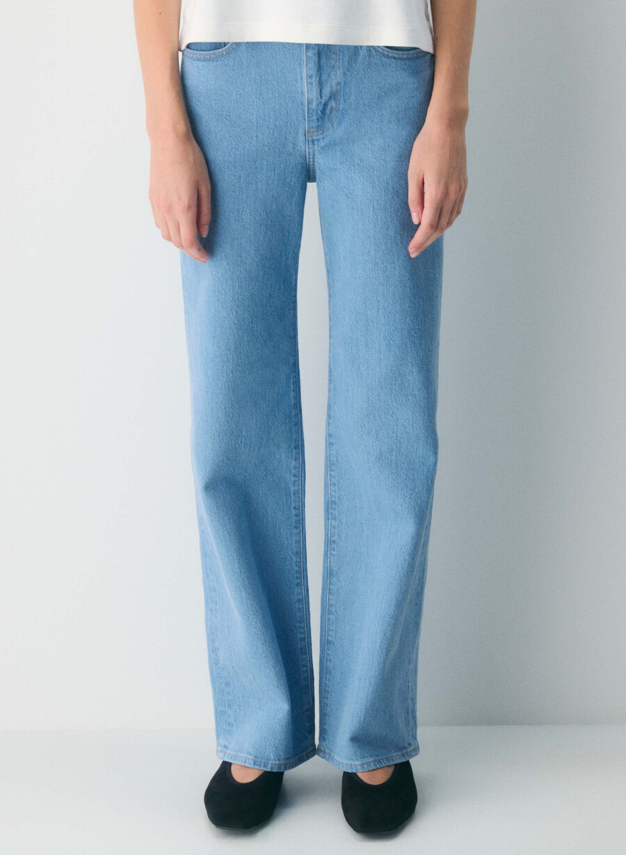 denim forum remy hi-rise wide jean true super light blu