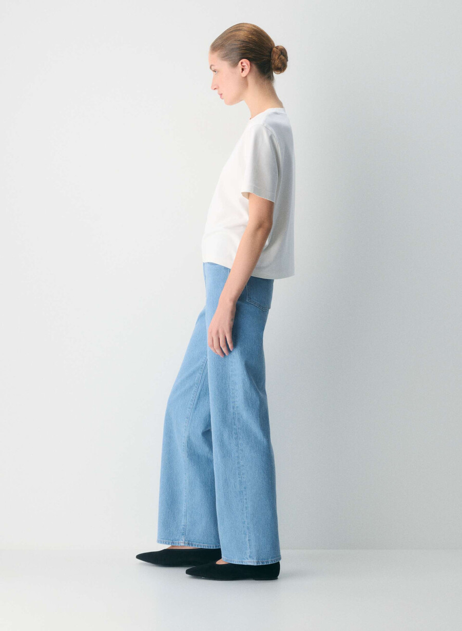 denim forum remy hi-rise wide jean true super light blu