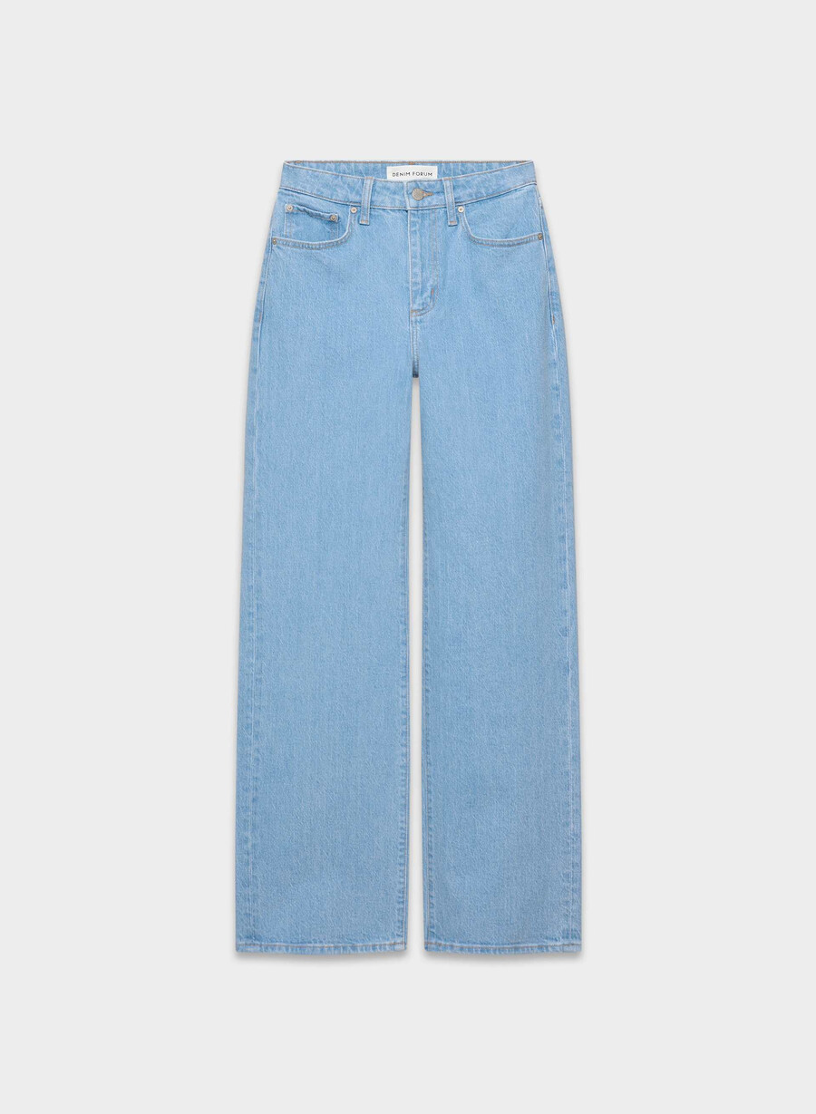denim forum remy hi-rise wide jean true super light blu