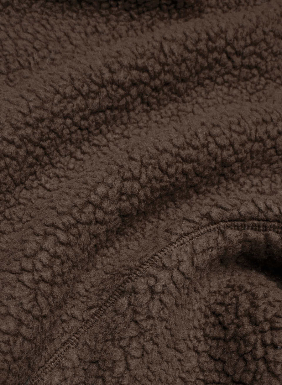 polartec thermal pro 12 zip hi-hip hoodie rich mocha brown