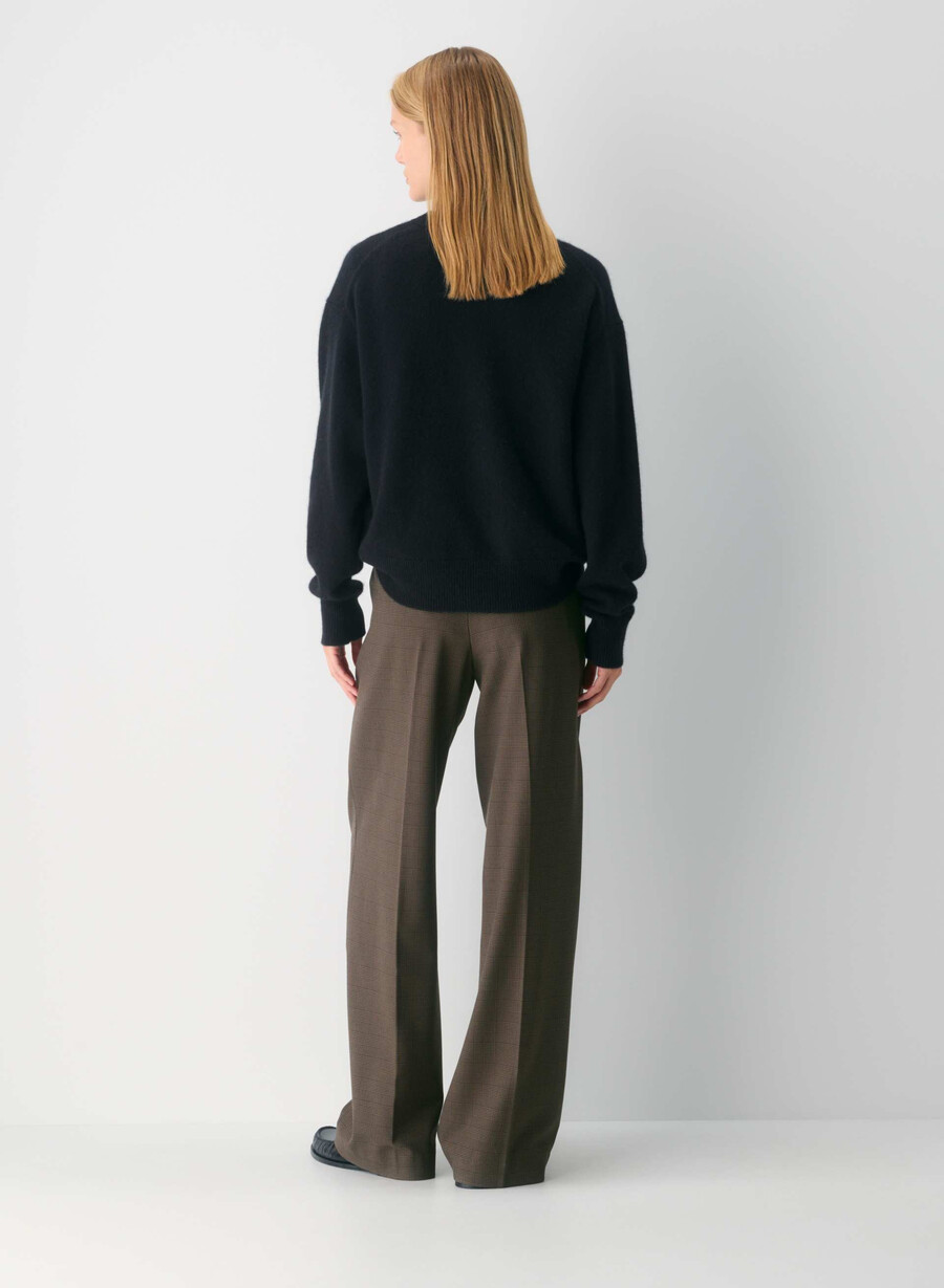 the effortless pant - twill blk strp dk nt nvyg