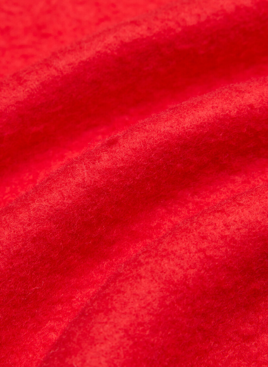 cozy sweatfleece perfect crop hoodie flashing red