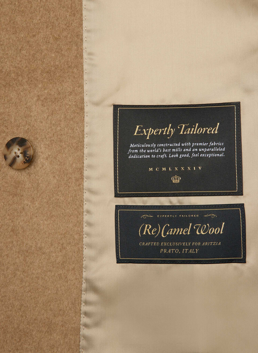the slouch coat - recamel wool cocoa sand