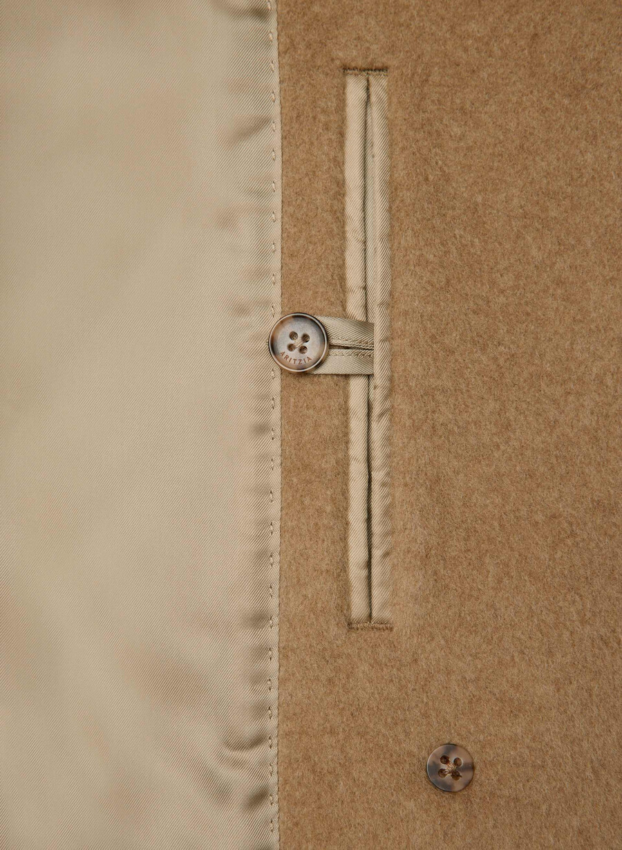 the slouch coat - recamel wool cocoa sand