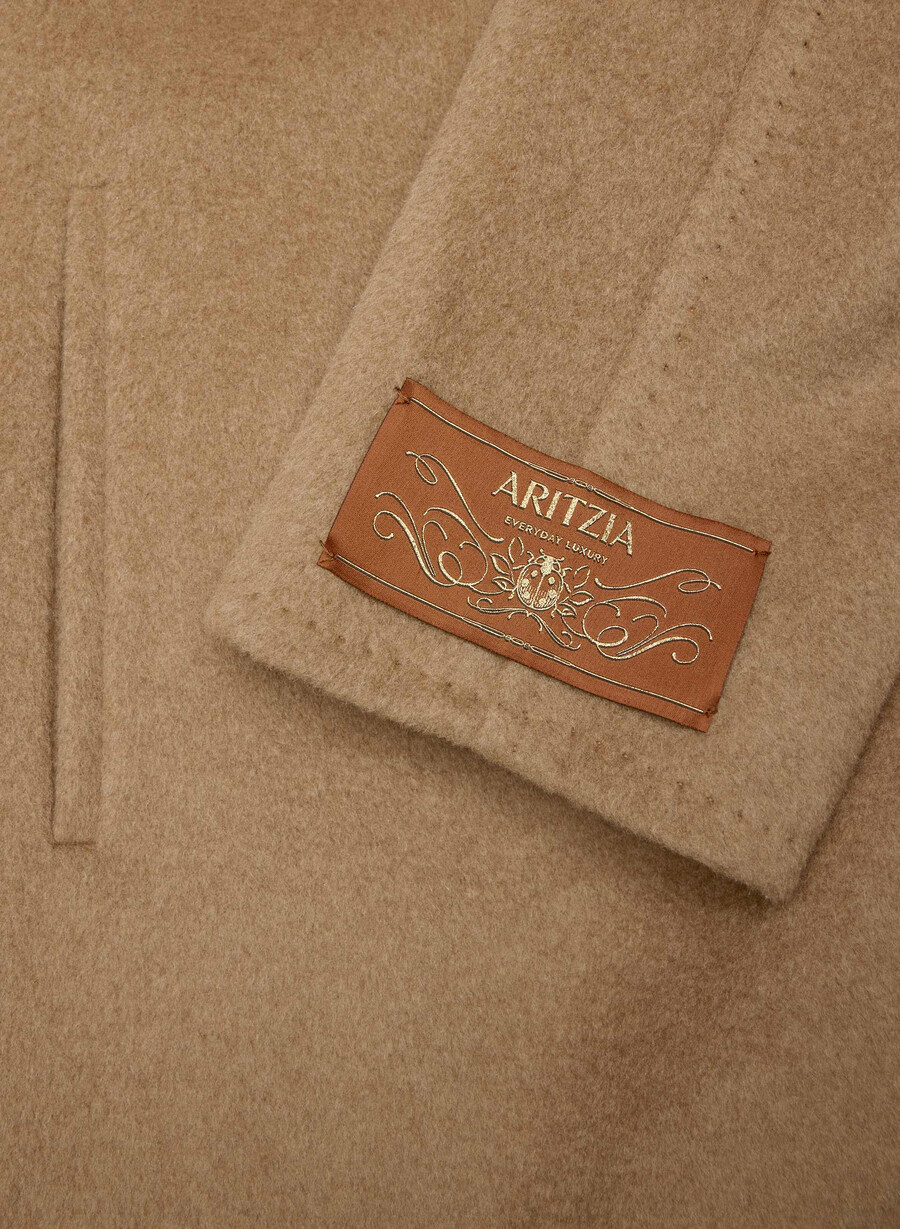 the slouch coat - recamel wool cocoa sand