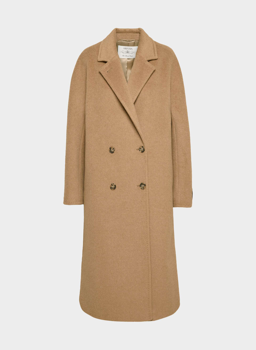 the slouch coat - recamel wool cocoa sand