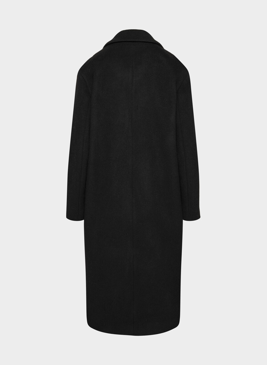 the only coat - soft wool cashmere black