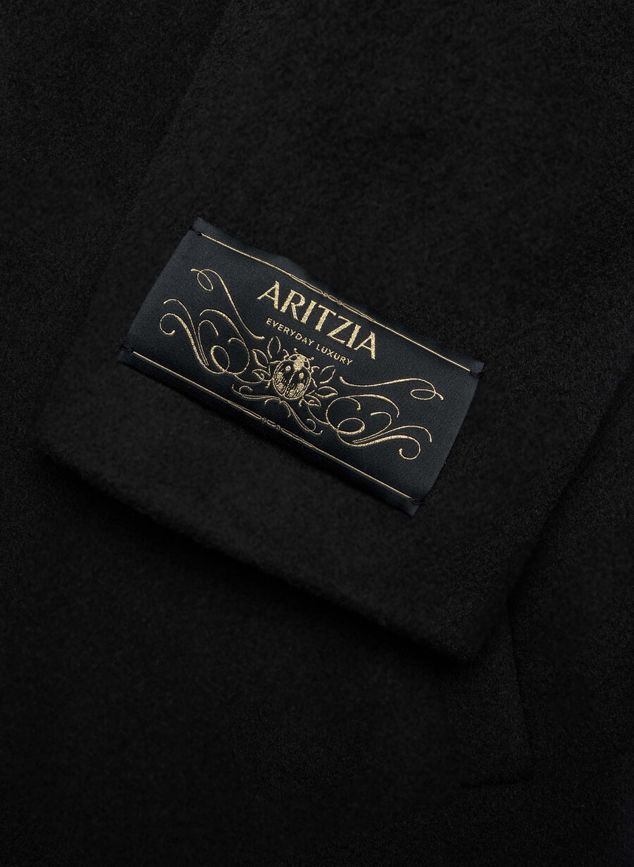 the only coat - soft wool cashmere black