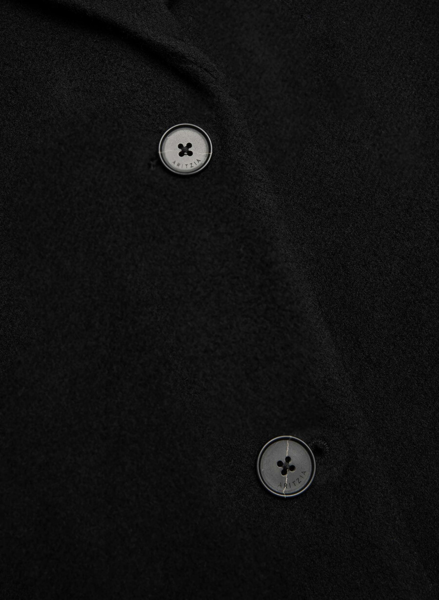 the only coat - soft wool cashmere black