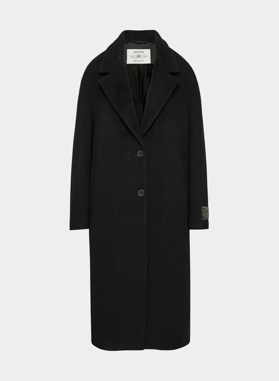 the only coat - soft wool cashmere black
