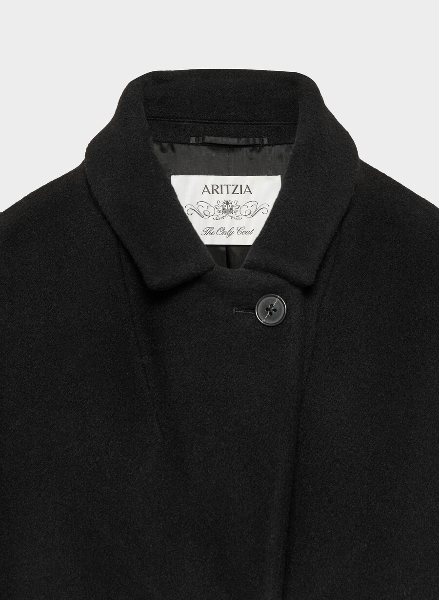 the only coat - soft wool cashmere black
