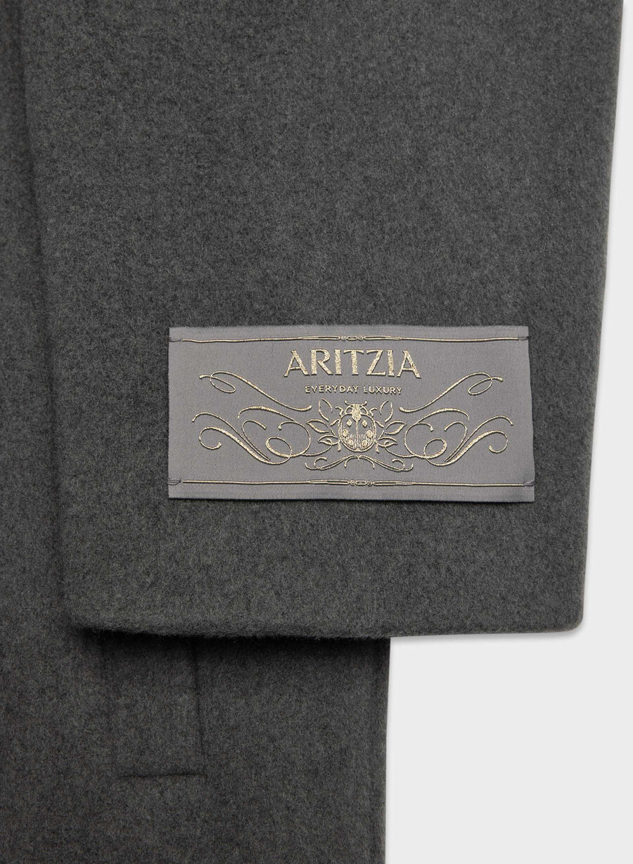 the only coat - soft wool cashmere heather charcoal