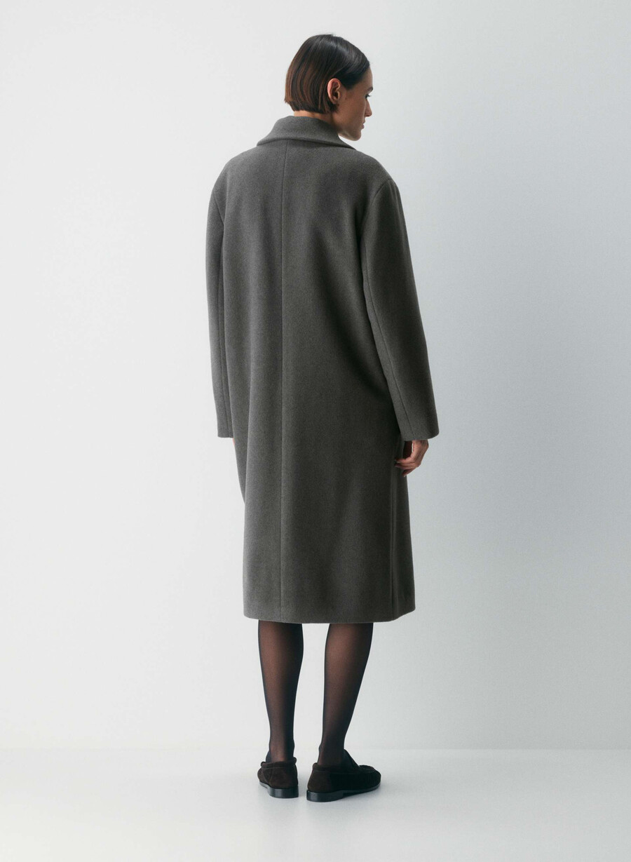 the only coat - soft wool cashmere heather charcoal