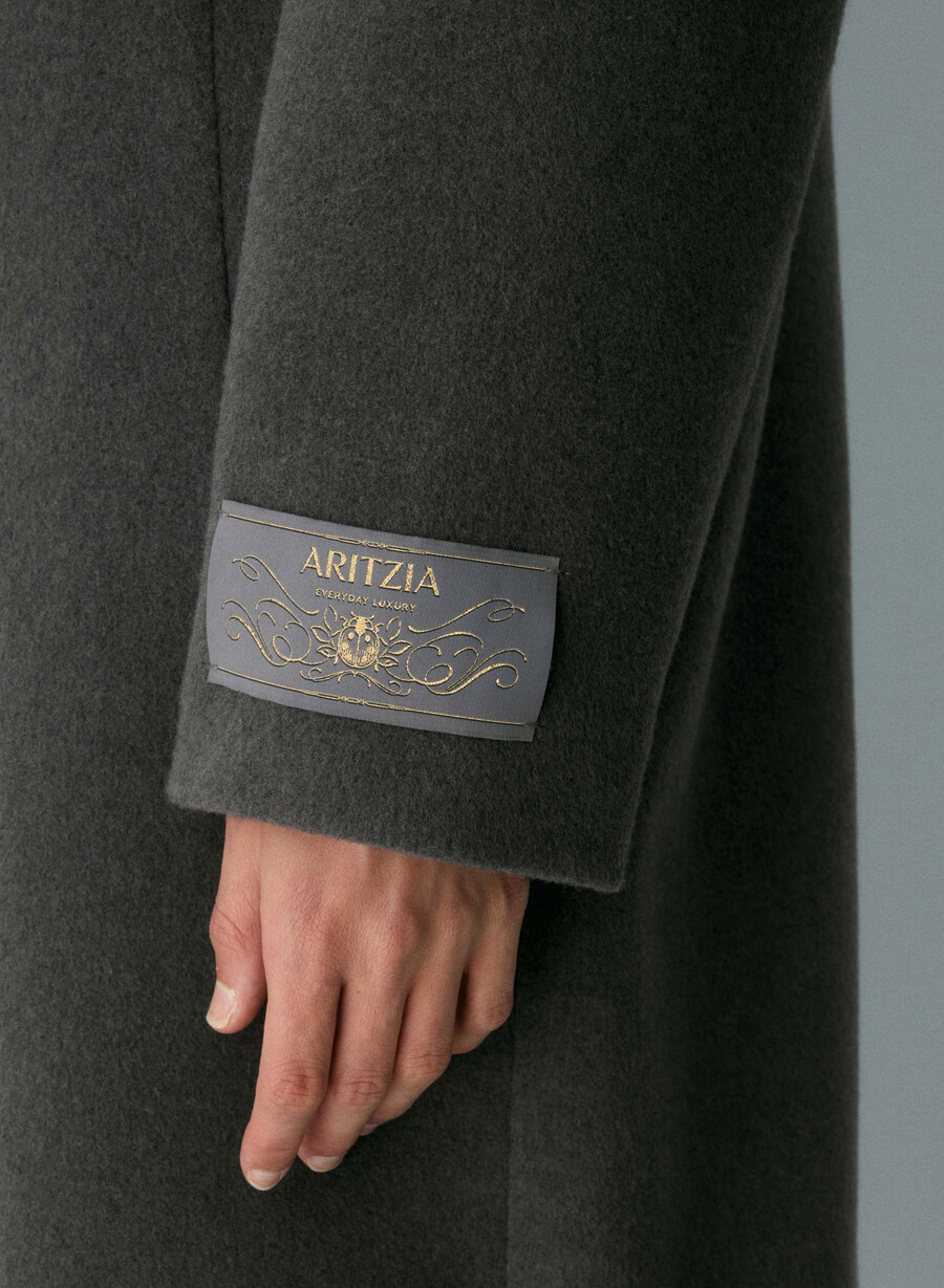the only coat - soft wool cashmere heather charcoal