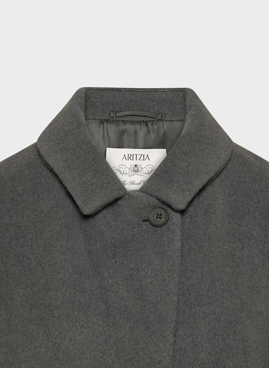 the only coat - soft wool cashmere heather charcoal