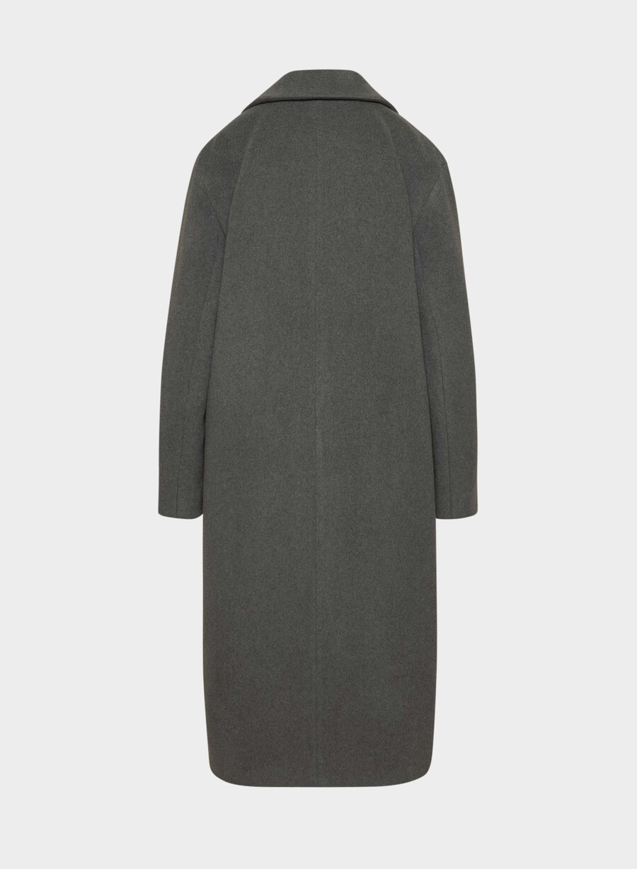 the only coat - soft wool cashmere heather charcoal