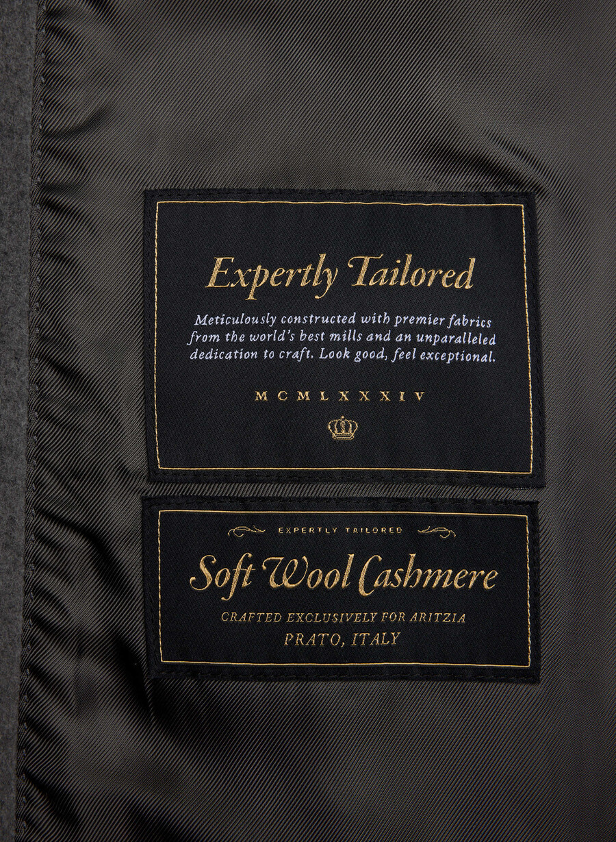 the only coat - soft wool cashmere heather charcoal
