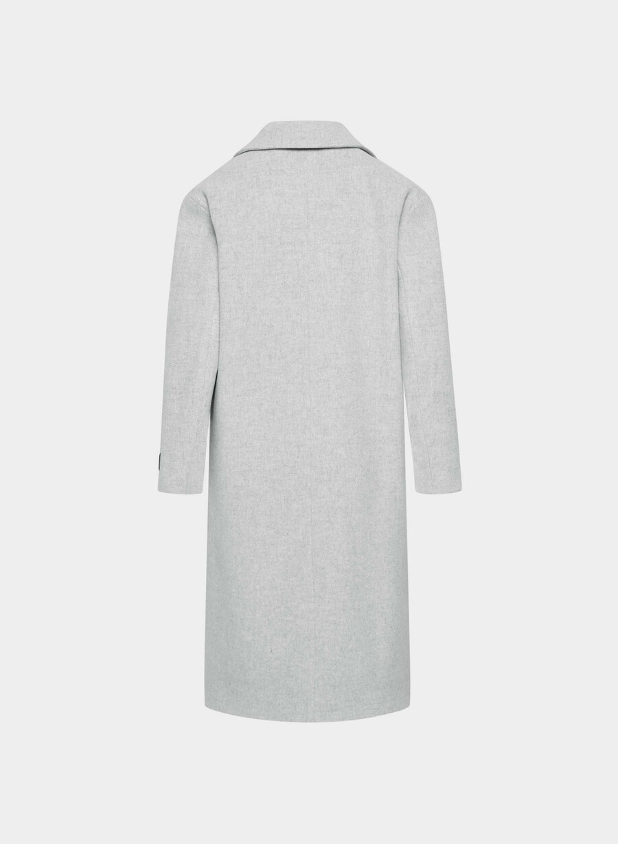 the only coat - soft wool cashmere heather light grey