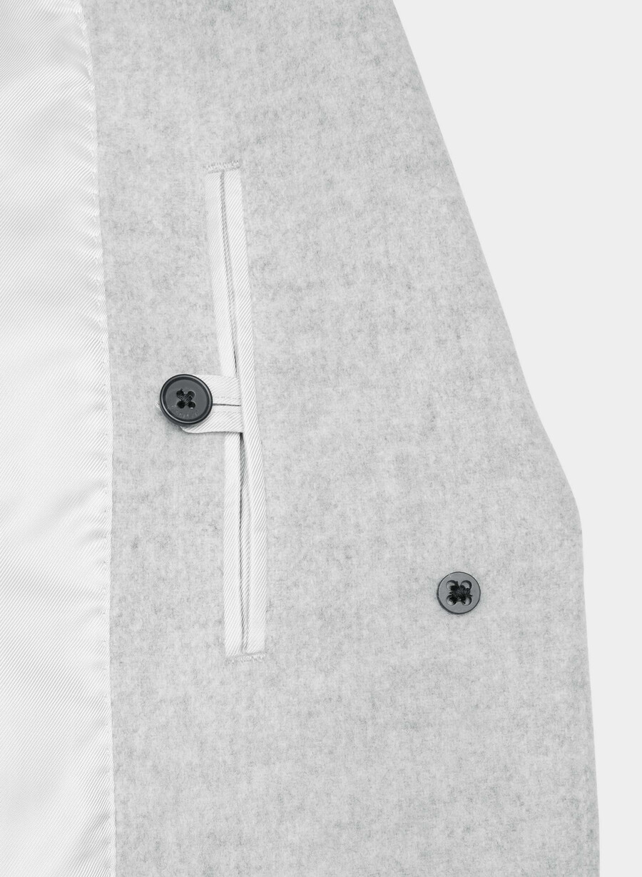 the only coat - soft wool cashmere heather light grey