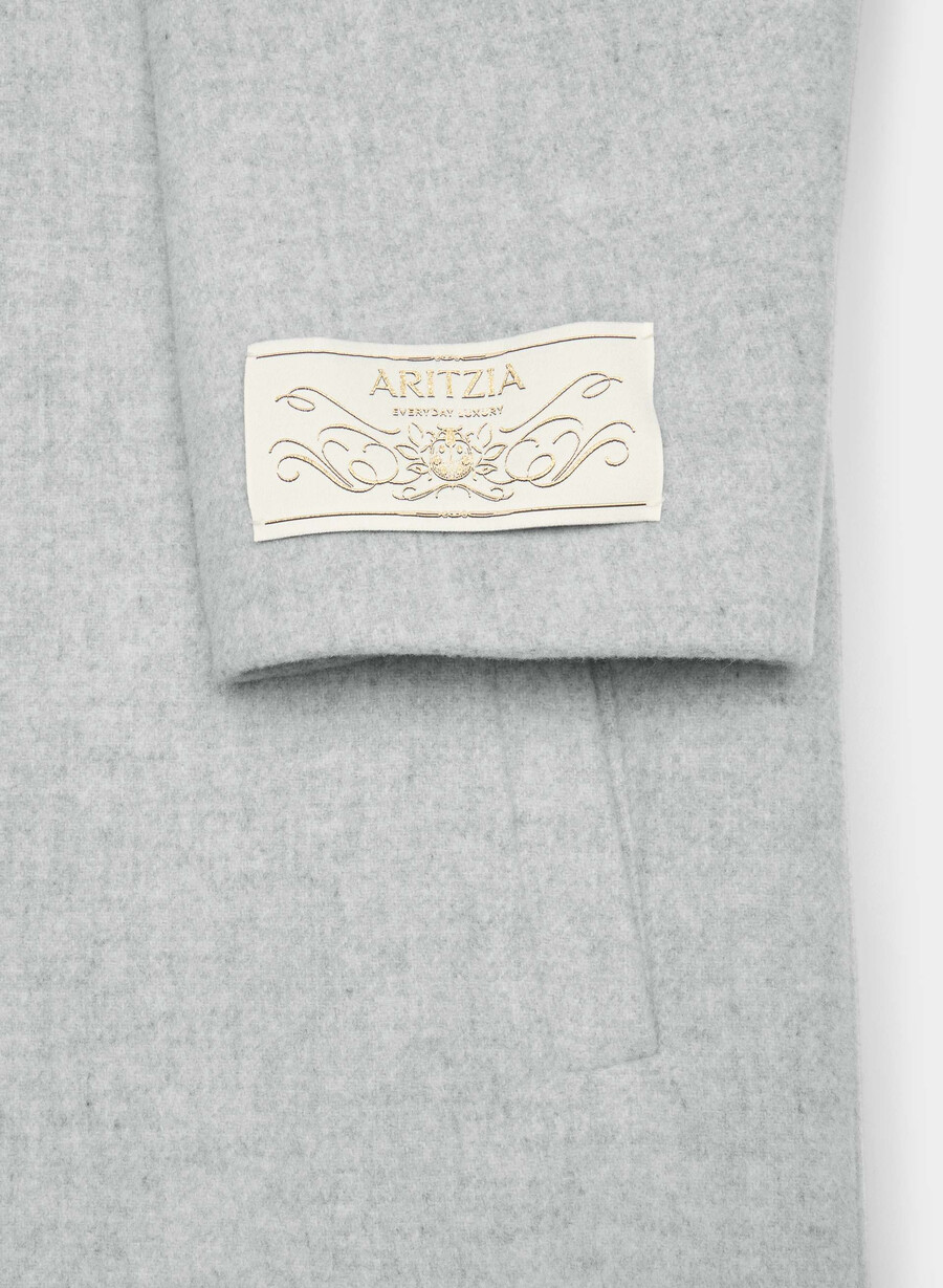 the only coat - soft wool cashmere heather light grey