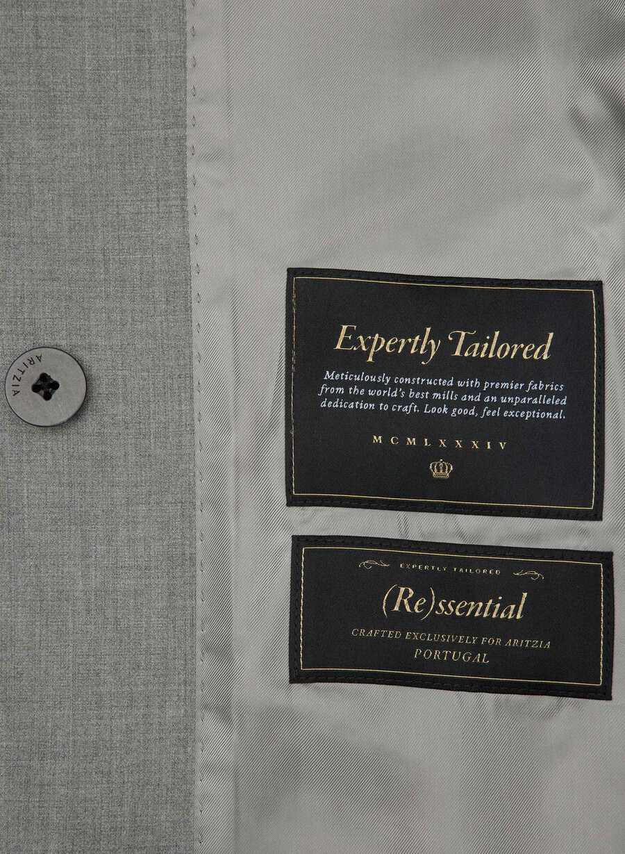 the slouch coat - ressential heather dark grey