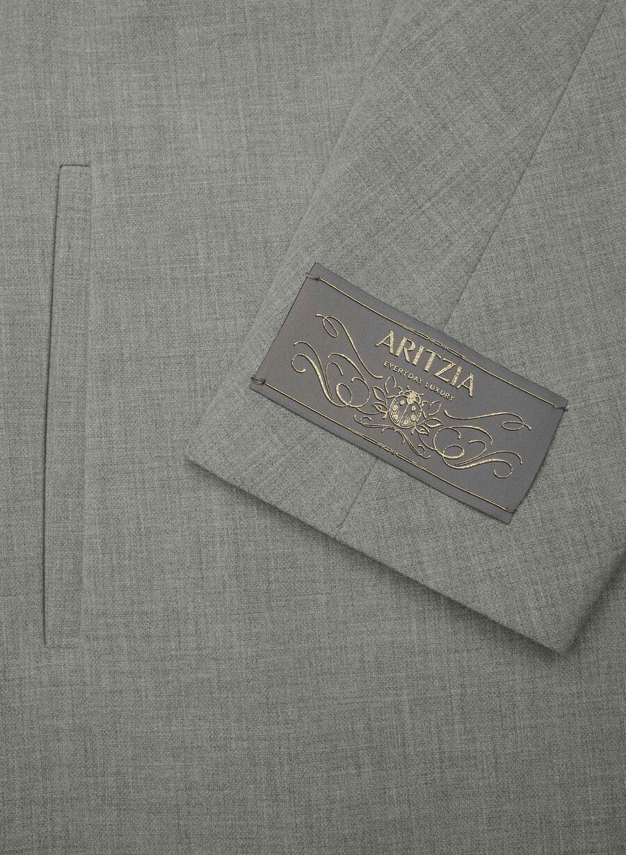 the slouch coat - ressential heather dark grey