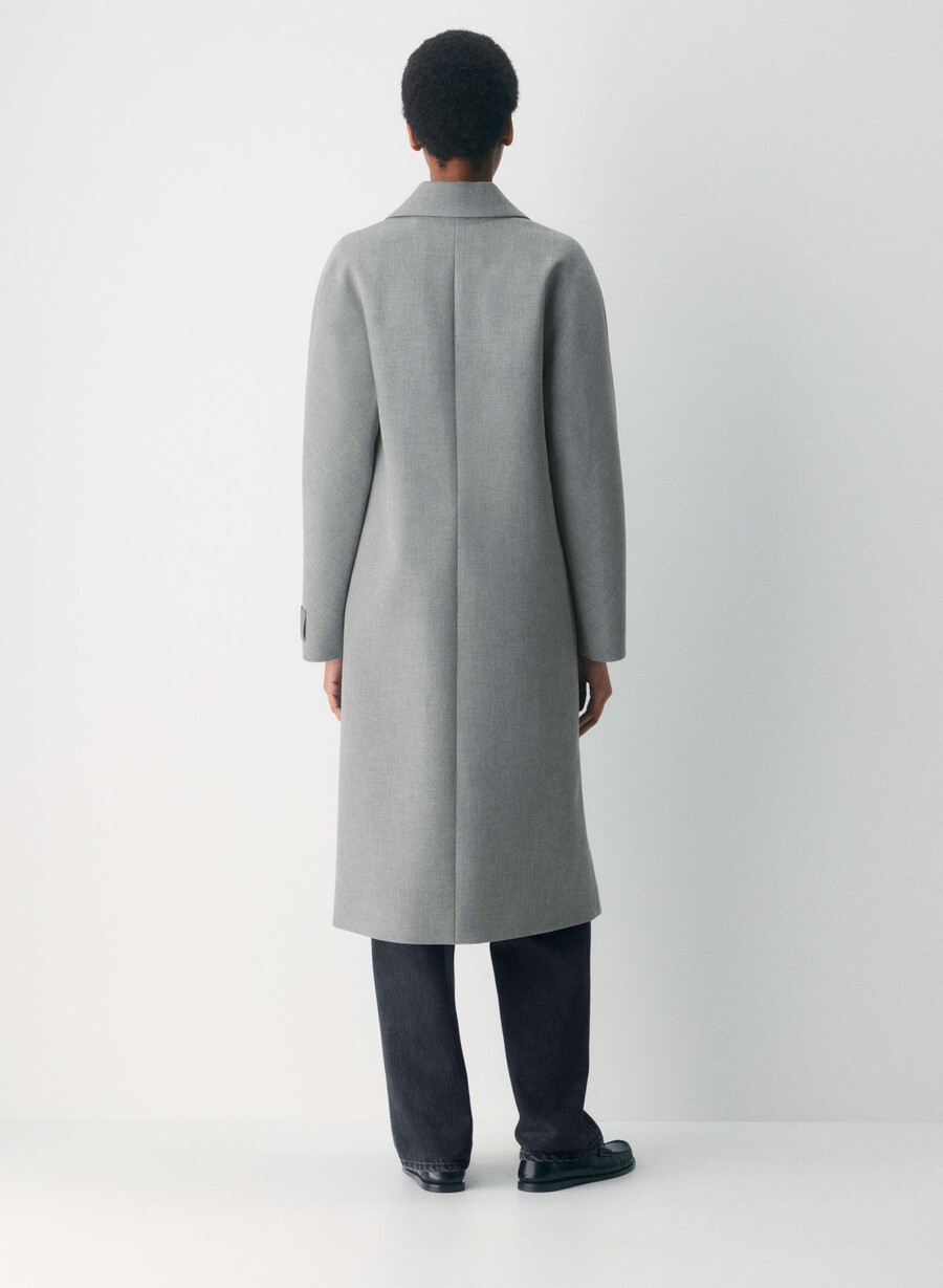 the slouch coat - ressential heather dark grey
