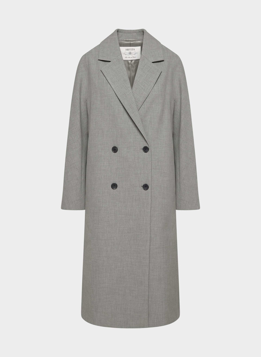 the slouch coat - ressential heather dark grey