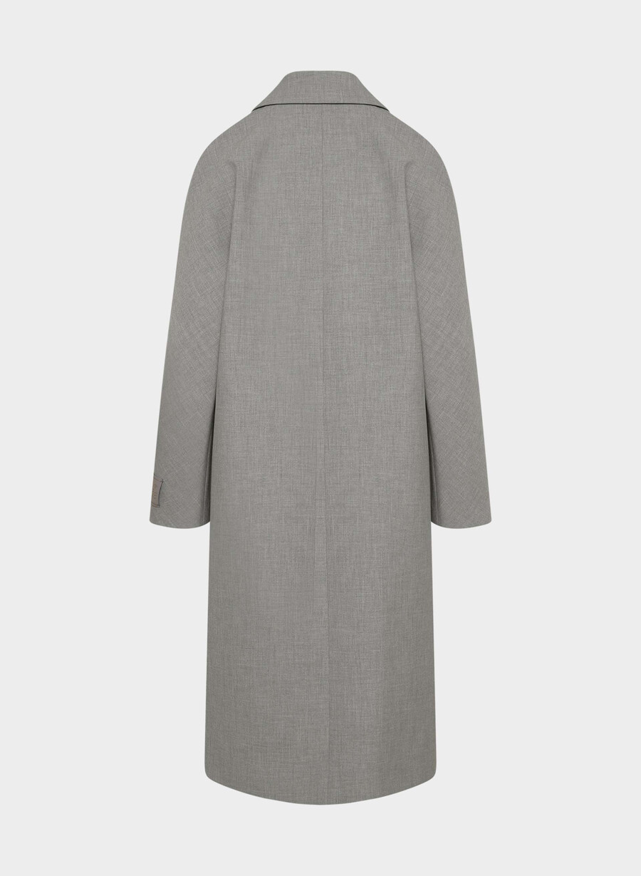 the slouch coat - ressential heather dark grey