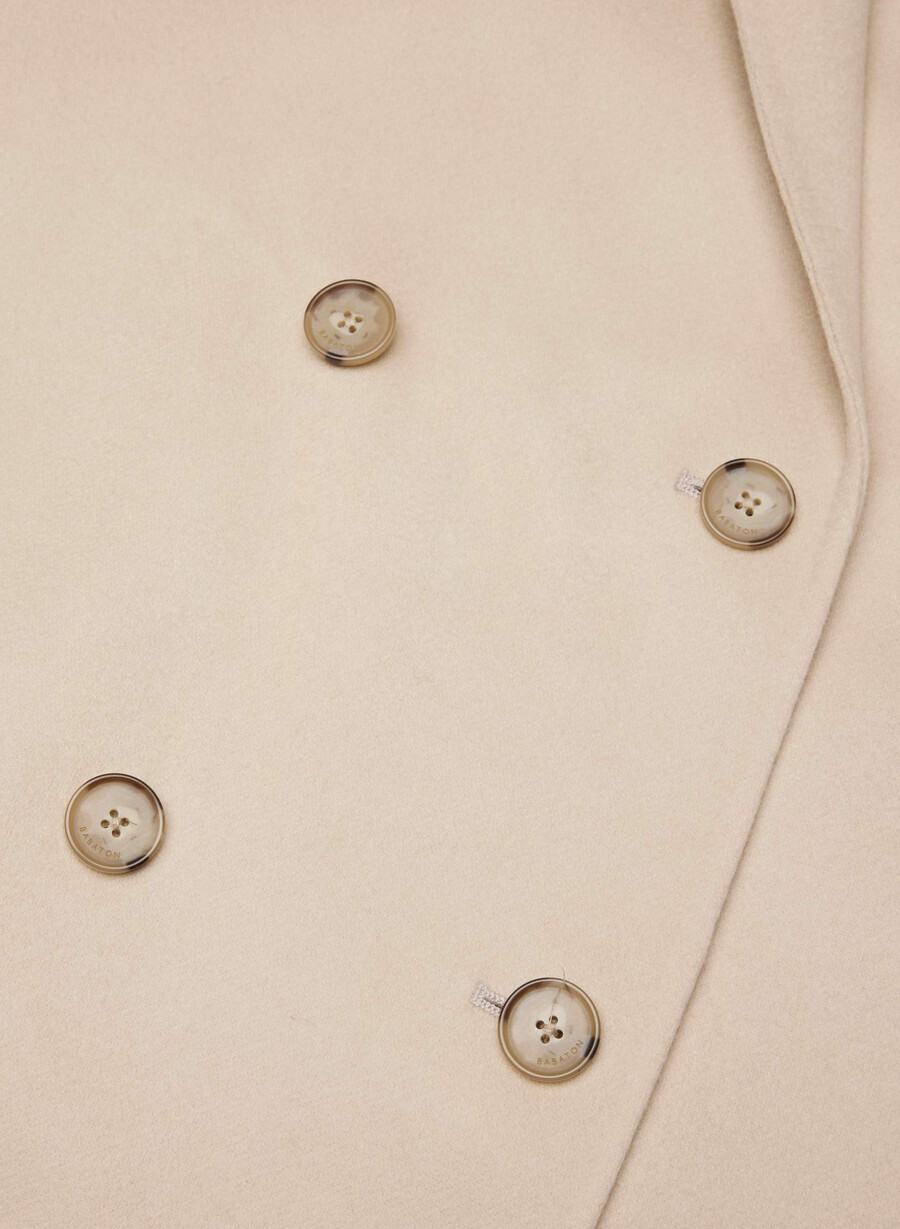 the slouch double-faced coat - luxe rewool marcona beige