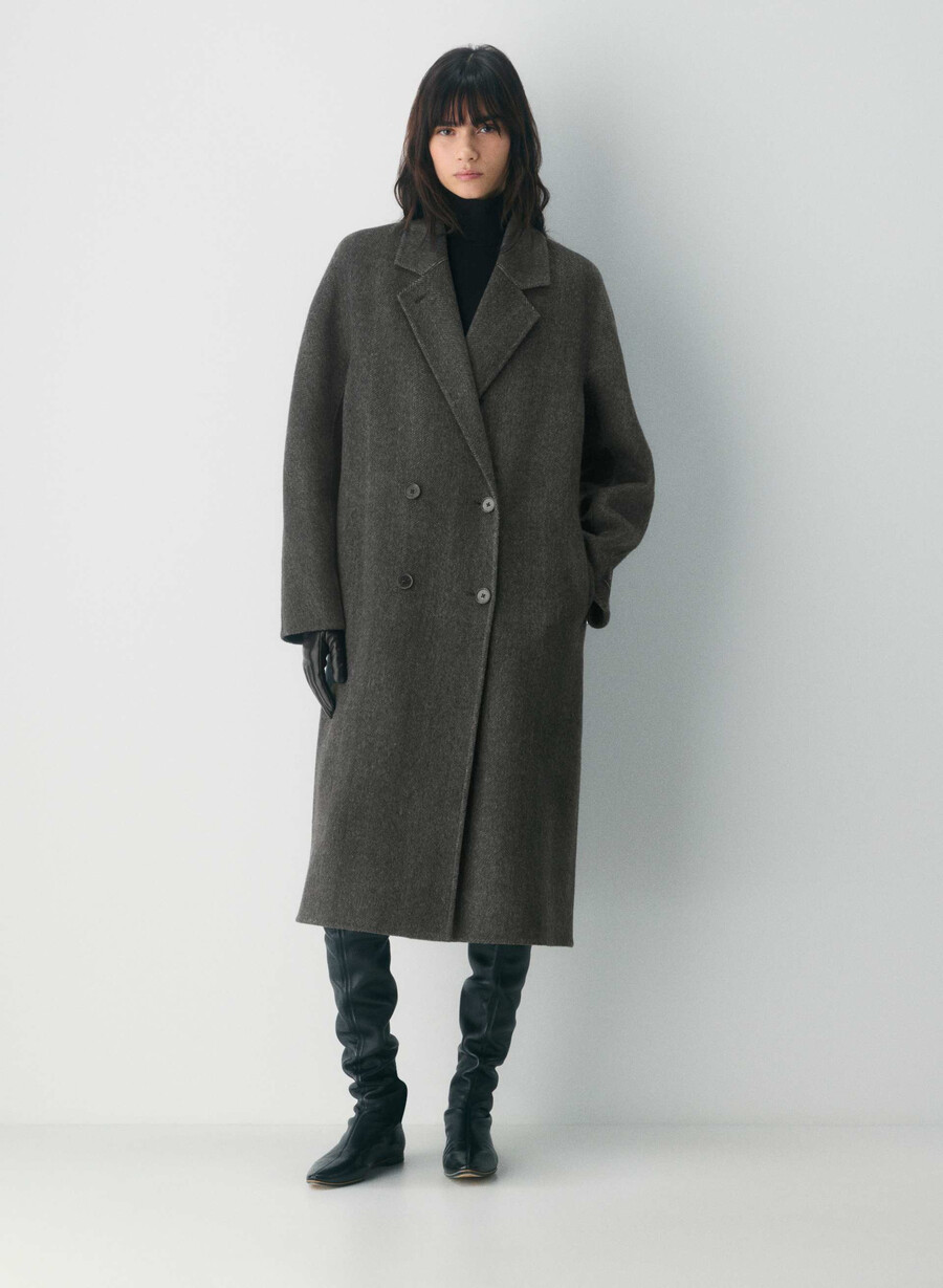 the slouch double-faced coat - luxe rewool kent hrgbn h chlh b