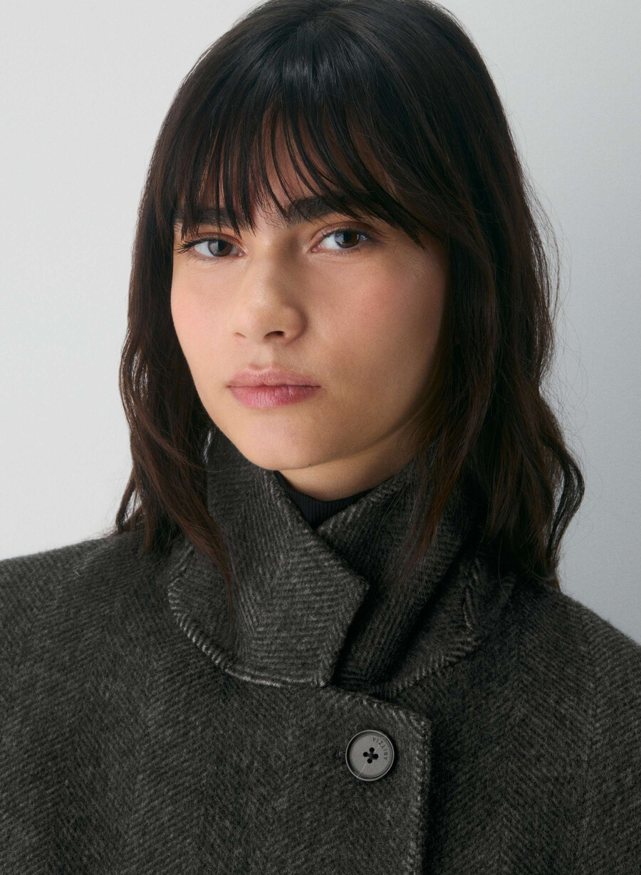 the slouch double-faced coat - luxe rewool kent hrgbn h chlh b