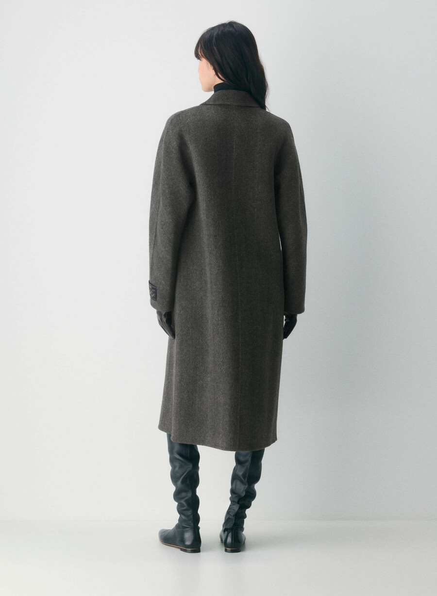 the slouch double-faced coat - luxe rewool kent hrgbn h chlh b