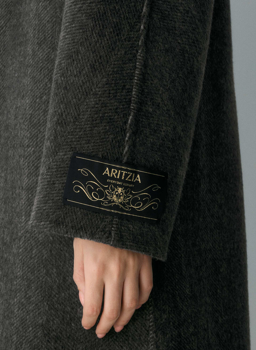 the slouch double-faced coat - luxe rewool kent hrgbn h chlh b