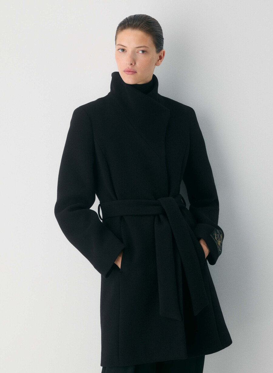 the connor coat - soft wool cashmere black